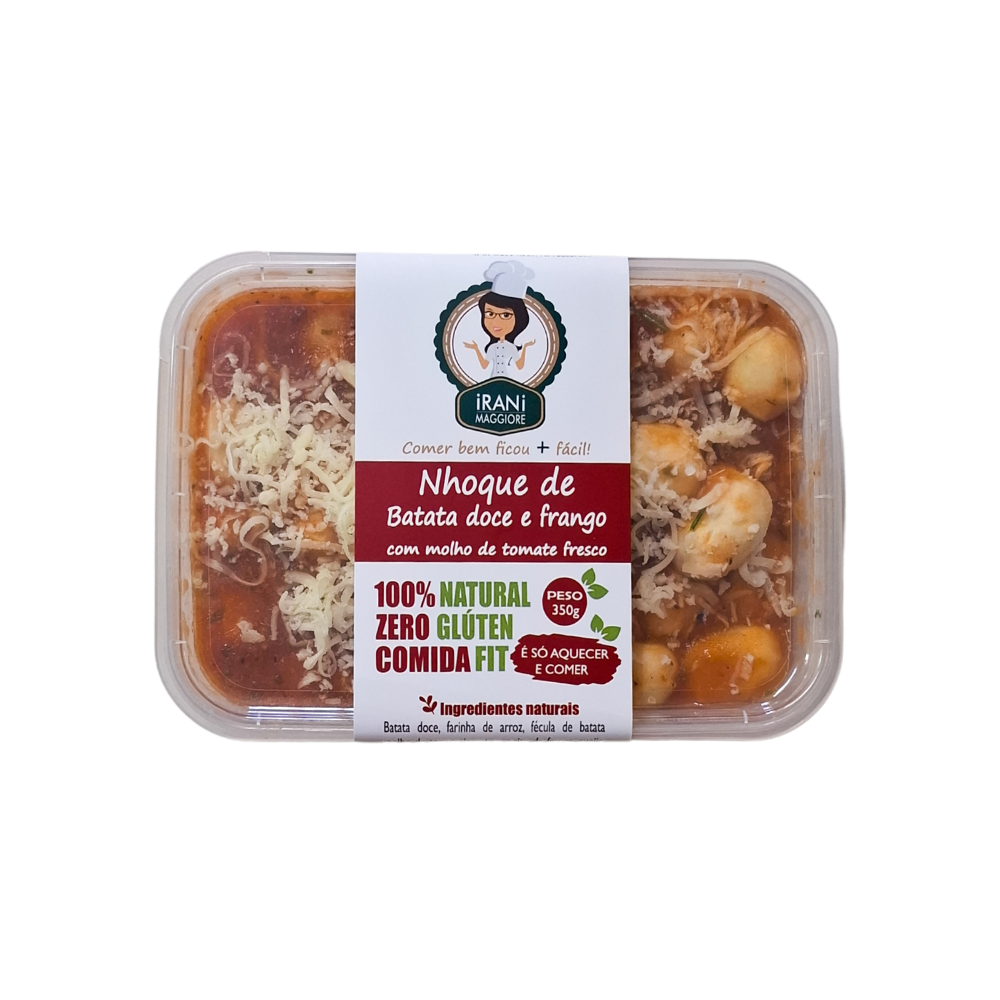 NHOQUE DE BATATA DOCE COM FRANGO 350G